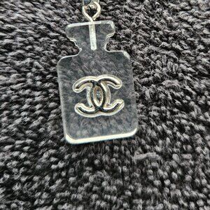 Silver Acrylic Perfume Bottle Charm